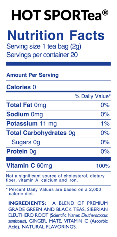 How to Read SPORTea® Ingredient Labels
