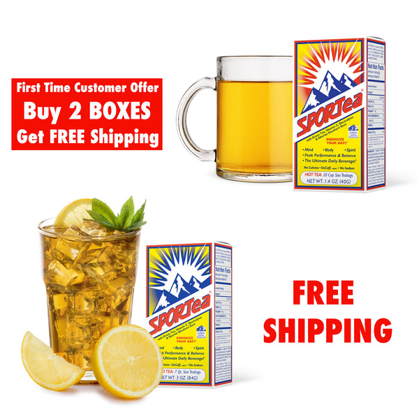 First Time Customer Offer: Buy any 2 boxes of SPORTea® and get free shipping!